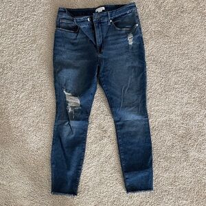Good American Dark Blue Skinny Distressed Jeans